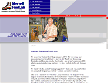 Tablet Screenshot of merrellfootlab.com